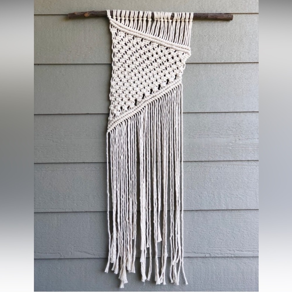 Angled Macrame Wall Hanging